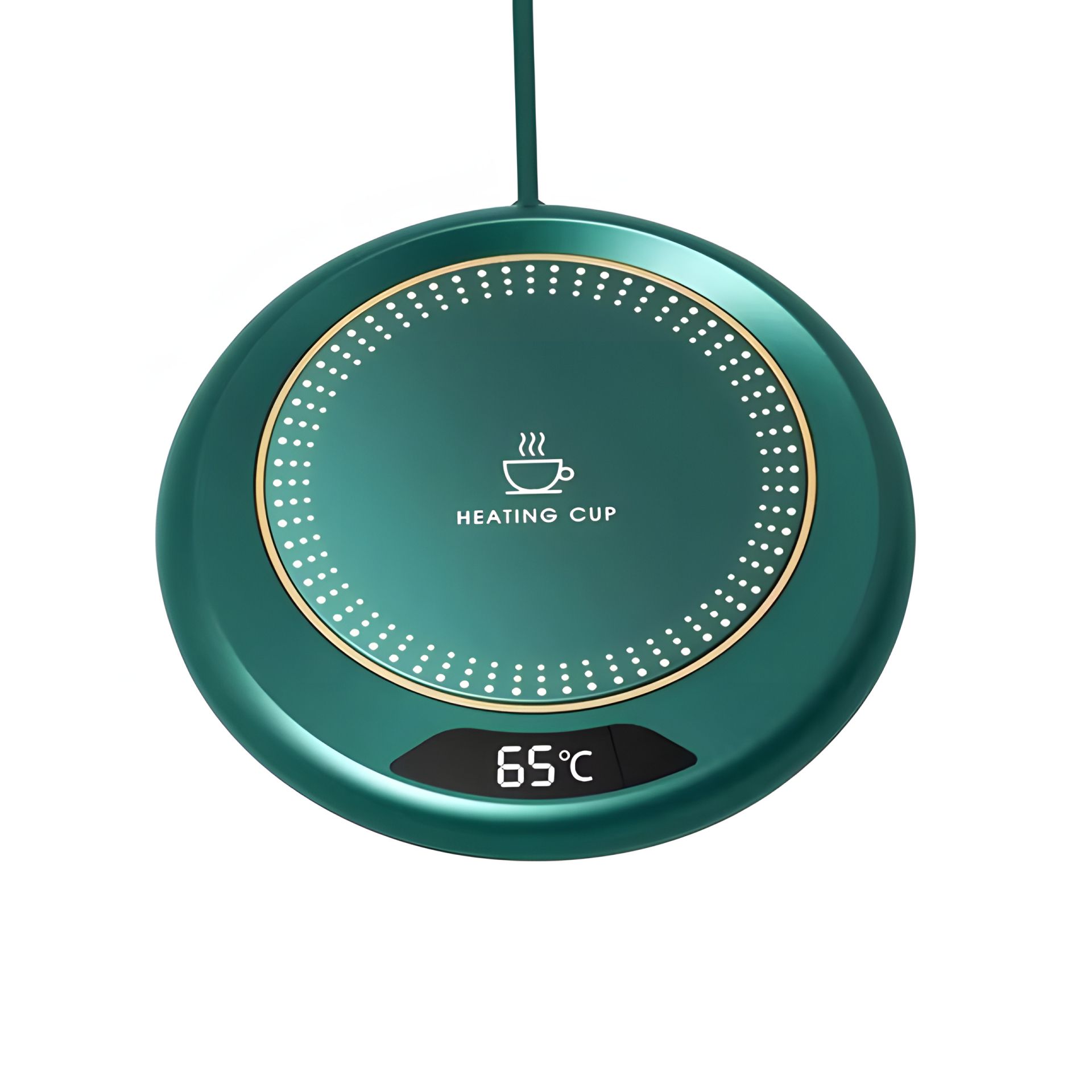 Термостатична підставка для чашки з підігрівом 11.5 см 20W, USB 2+A, 3 режими, зелена Термостатична підставка для чашки з підігрівом 11.5 см 20W, USB 2+A, 3 режими, зелена