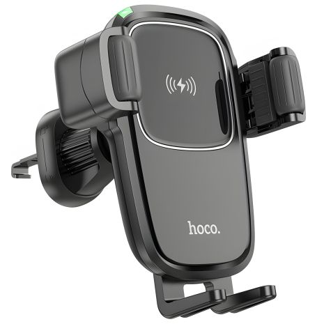 Автодержатель Hoco HW1 Pro с Беспроводной зарядкой, черный