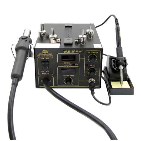Компрессорная Паяльная Станция WEP 952D+, Фен, Паяльник