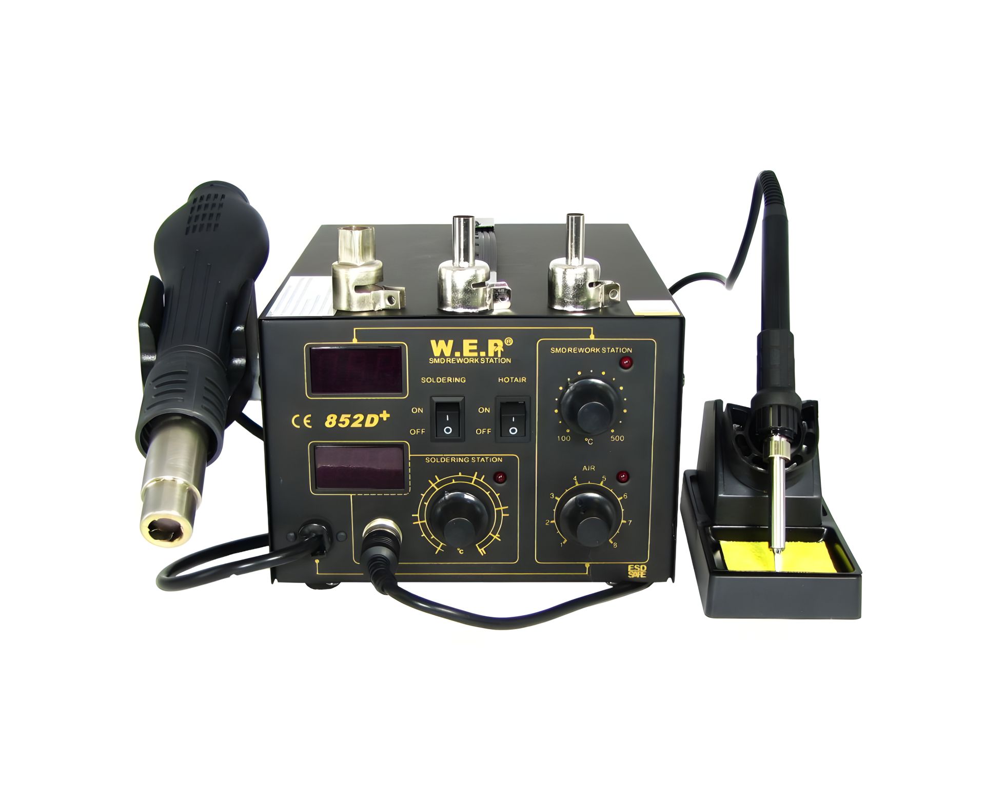 Паяльна WEP станція 852D+FAN, фен, паяльник Паяльна WEP станція 852D+FAN, фен, паяльник