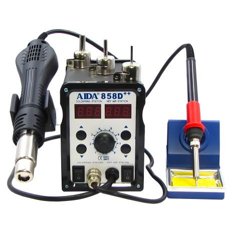 Паяльная станция Aida 858D++ без компрессора, фен с паяльником Hakko