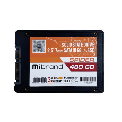 SSD Wibrand Spider 480GB 2.5" 7mm SATAIII (Bulk)
