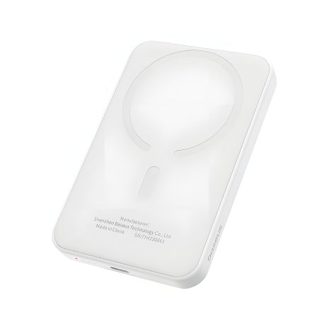 УМБ Baseus Magnetic Mini бездротове швидке заряджання 5000mAh 20W біла P10022107223-00