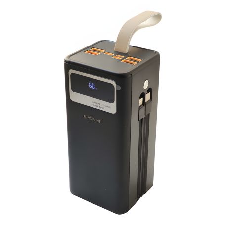 Borofone DBT35B Полностью Совместимый Повербанк 50000mAh 22.5W+20W /4xUSB, Type-C, micro, Lightning/ черный