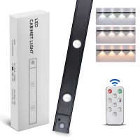 LED світильник "око кота" з датчиком руху та освітленості, акумулятором, пультом ДК, алюмінієвий корпус 60 см, 2W Black