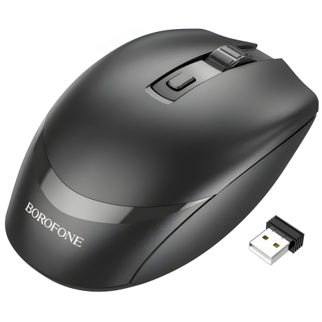 Бездротова миша Borofone BG7 Optical 2.4G, 1000-1600 DPI, 1хАА, чорна