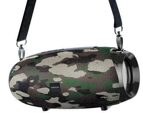 Колонка Borofone BR12 бездротова, BT5.0, AUX, USB, FM, 10W, 1200mAh, 2.5h, зелений камуфляж Колонка Borofone BR12 бездротова, BT5.0, AUX, USB, FM, 10W, 1200mAh, 2.5h, зелений камуфляж