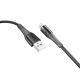 Ridea RC-M133 USB Spring Кабель, 12W, 1m, Lightning, Чорний