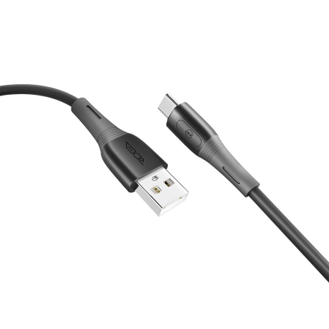 Кабель USB Ridea RC-M123 Spring Type-C, 3A, 60W, 1м, Чорний