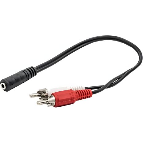 Аудио адаптер PowerPlant 3.5 мм female - 2x RCA male Аудио адаптер PowerPlant 3.5 мм female - 2x RCA male