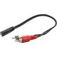 Аудио адаптер PowerPlant 3.5 мм female - 2x RCA male Аудио адаптер PowerPlant 3.5 мм female - 2x RCA male