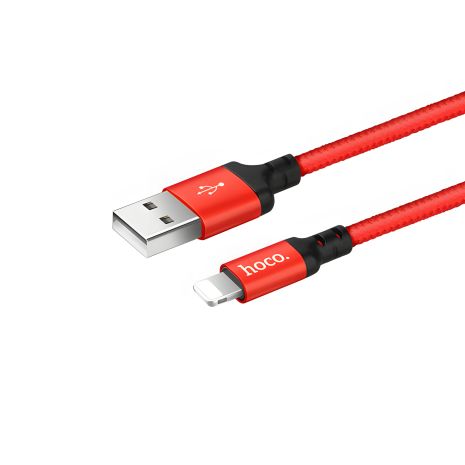 Красно-чёрный кабель USB Hoco X14 Times Speed Lightning 1м Красно-чёрный кабель USB Hoco X14 Times Speed Lightning 1м