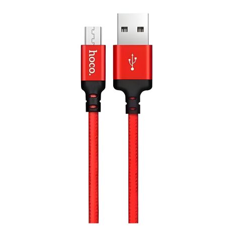 Hoco X14 Speed Cable, USB to MicroUSB, 1m Red-Black