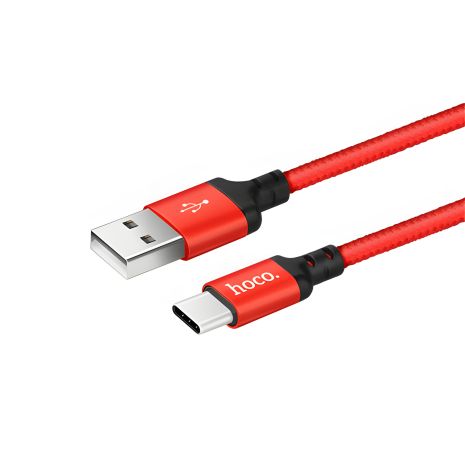 Hoco X14 Speed Cable, USB-C Type, 1m Red-Black