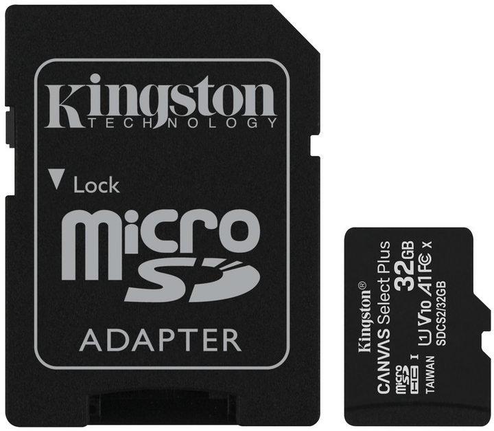 карта памяти KINGSTON microSDHC 32Gb Canvas Select+ A1 (R100/W10) +ad карта памяти KINGSTON microSDHC 32Gb Canvas Select+ A1 (R100/W10) +ad