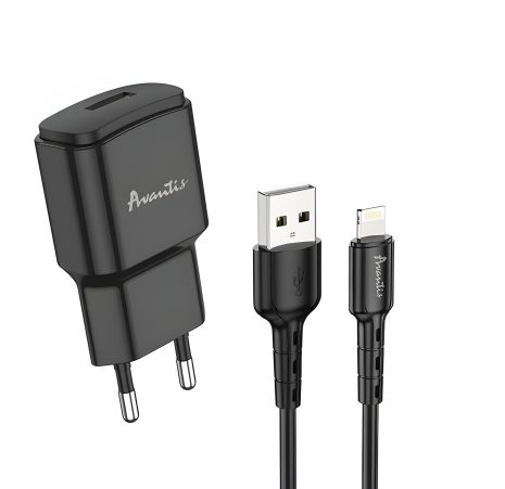 Зарядний пристрій Avantis A480 для 1USB Lightning Black