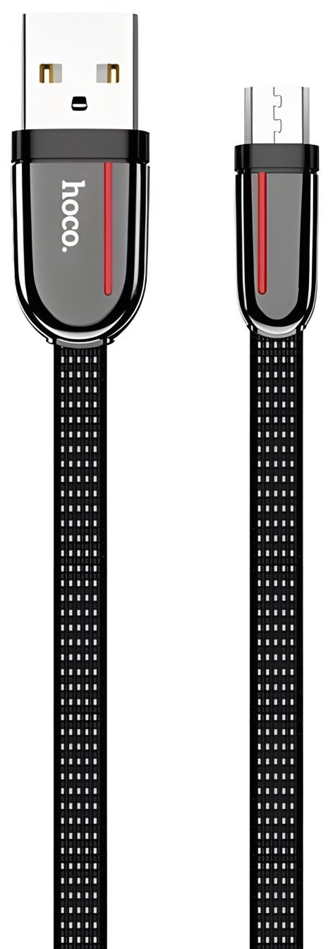 Hoco U74 Grand Cable, USB to MicroUSB, 1.2m, 2.4A Black