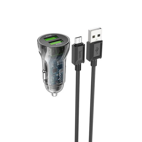 Авто Зарядное Устройство Hoco Z47 Transparent QC3.0 18W Micro Прозрачный черный Авто Зарядное Устройство Hoco Z47 Transparent QC3.0 18W Micro Прозрачный черный