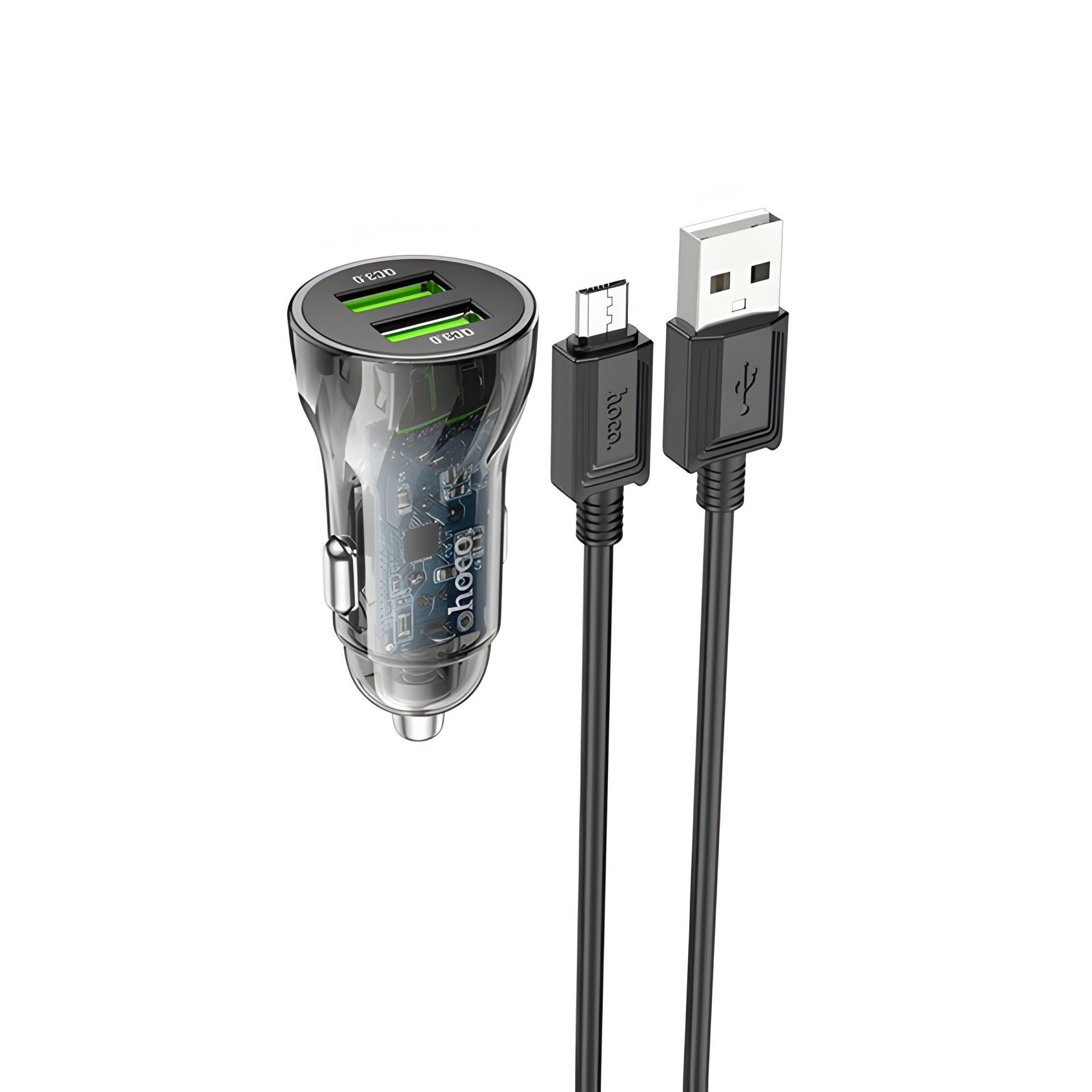 Прозорий авто зарядний пристрій Hoco Z47 Transparent QC3.0 18W Прозорий авто зарядний пристрій Hoco Z47 Transparent QC3.0 18W