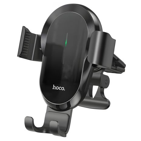 Чорний Hoco CA105 автотримач із бездротовою зарядкою 15W