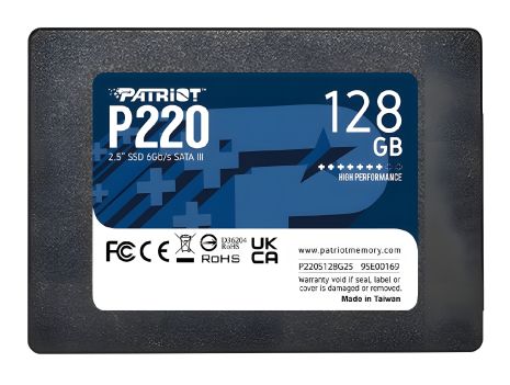 Твердотільний накопичувач SSD Patriot P220 128GB, 2.5" 7mm SATAIII Твердотільний накопичувач SSD Patriot P220 128GB, 2.5" 7mm SATAIII