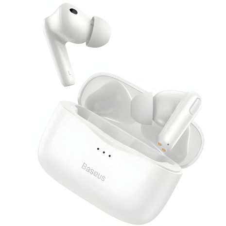 Беспроводные наушники BASEUS SIMU ANC True Wireless Earphones S2 |42/480mAh, 6/24ч| (NGS2-02) белый Беспроводные наушники BASEUS SIMU ANC True Wireless Earphones S2 |42/480mAh, 6/24ч| (NGS2-02) белый