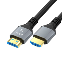 HDMI кабель 2.1, 4K 144Hz (8K 60Hz), HDR, eARC, 1m (100cm), Grey, 48Gbps