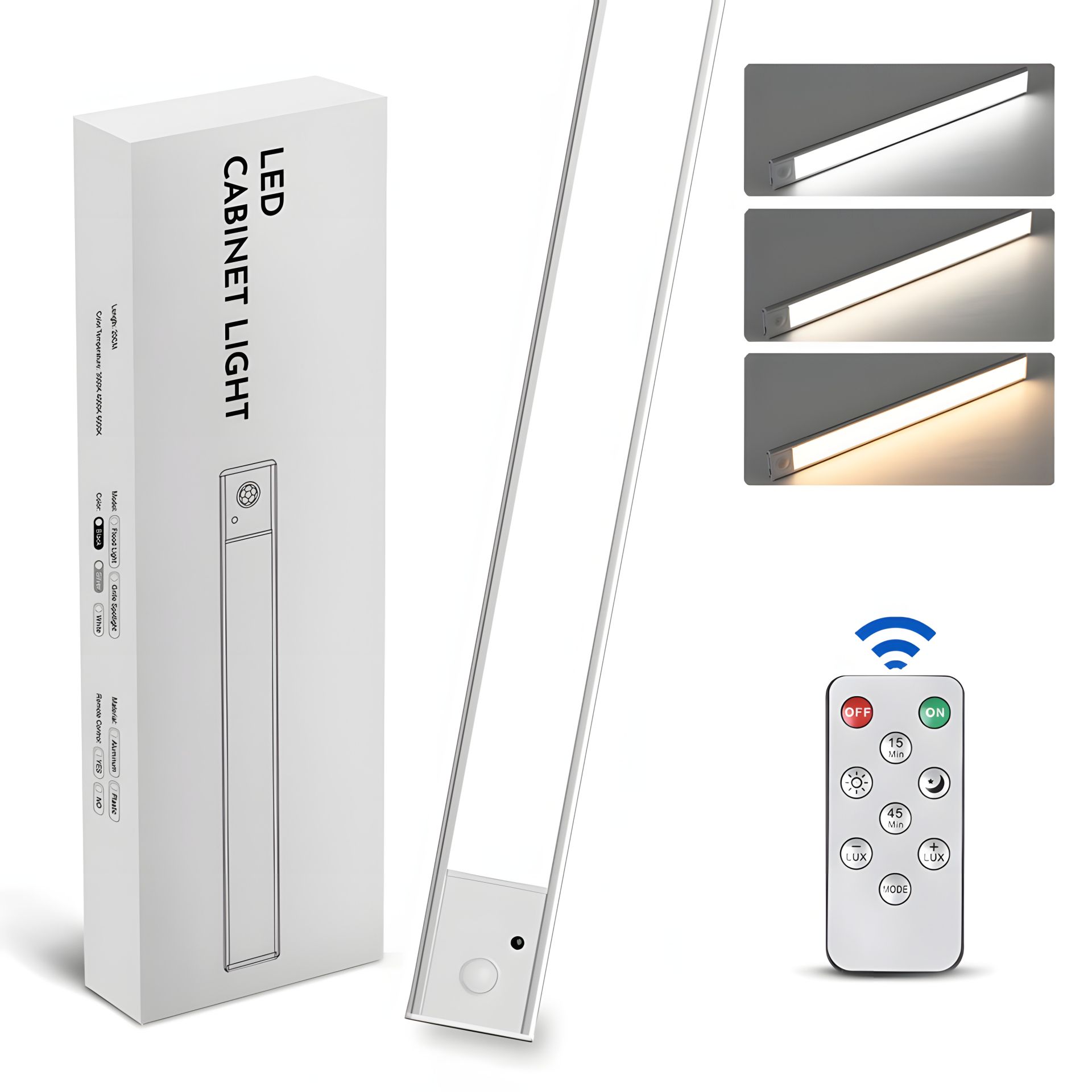 LED світильник 30-2S з датчиком руху та освітленості, акумулятором, пультом ДК, алюмінієвий корпус 30 см, 2.5W Silver LED світильник 30-2S з датчиком руху та освітленості, акумулятором, пультом ДК, алюмінієвий корпус 30 см, 2.5W Silver