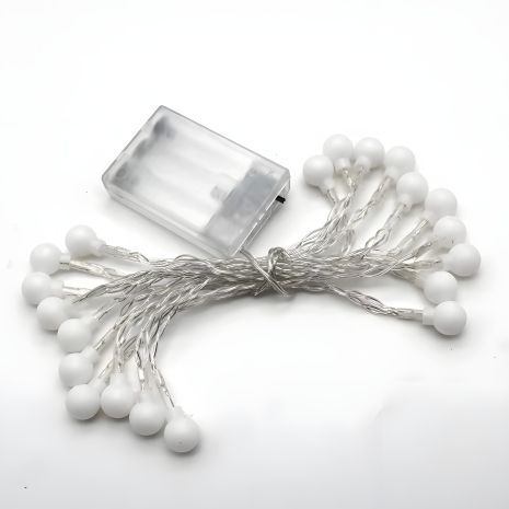 6м Гирлянда шары с 40 диодами теплым светом, от 3 батареек AA (в комплект не входят) 6м Гирлянда шары с 40 диодами теплым светом, от 3 батареек AA (в комплект не входят)