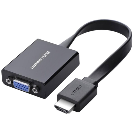Адаптер UGREEN MM103 HDMI to VGA Converter 25cm, 1920x1080, 60 Hz (Black) (UGR-40248)