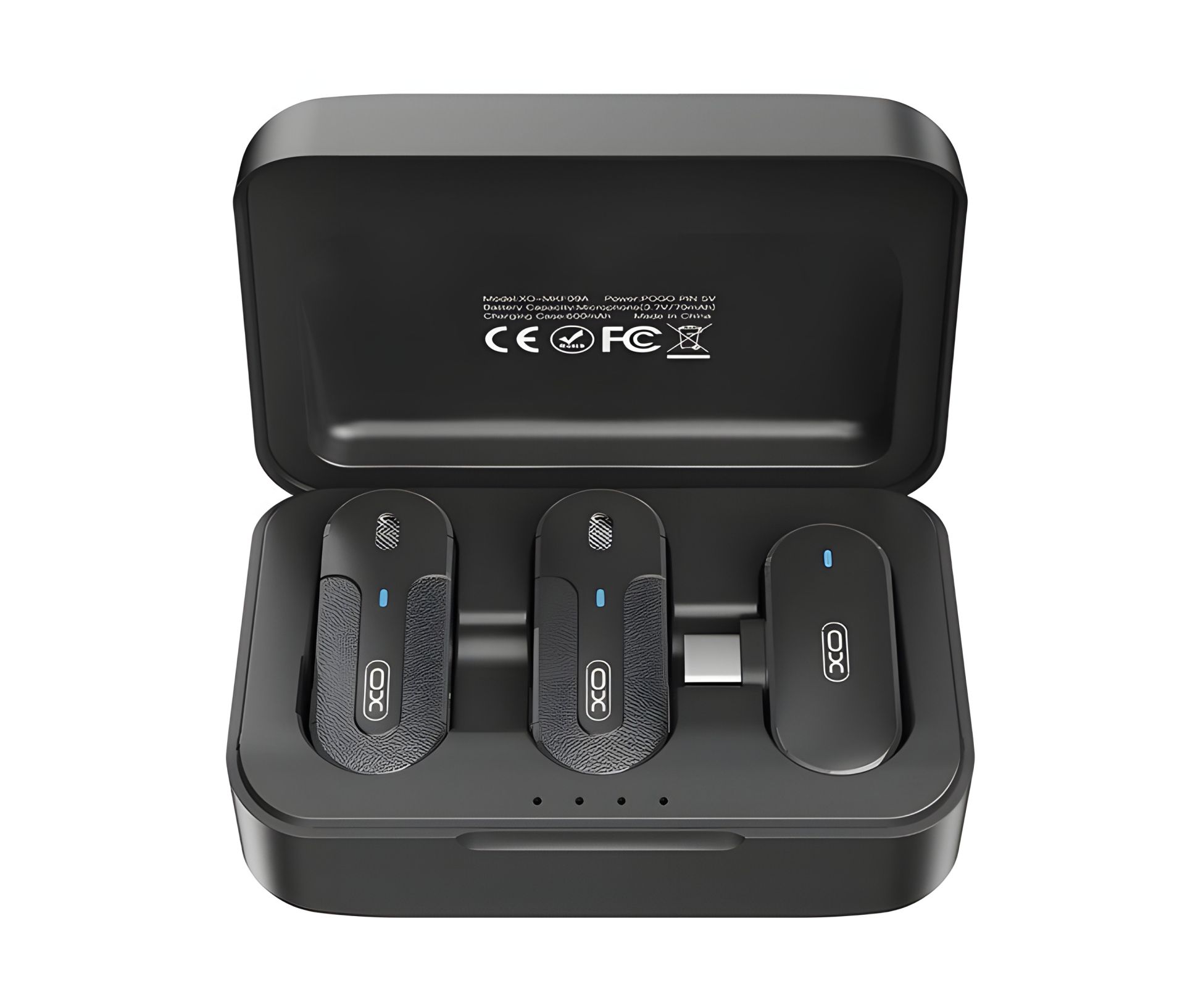 Беспроводной Петличный Микрофон XO MKF09A Twin Type-C Черный Беспроводной Петличный Микрофон XO MKF09A Twin Type-C Черный