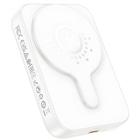 Повербанк HOCO J117A Esteem PD20W 10000 mAh, магнітний + бездротова зарядка, білий