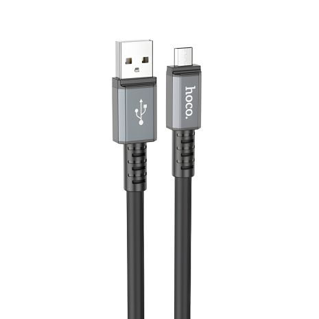Чорний кабель USB HOCO X85, USB - MicroUSB, довжина 1М, 2.4А Чорний кабель USB HOCO X85, USB - MicroUSB, довжина 1М, 2.4А
