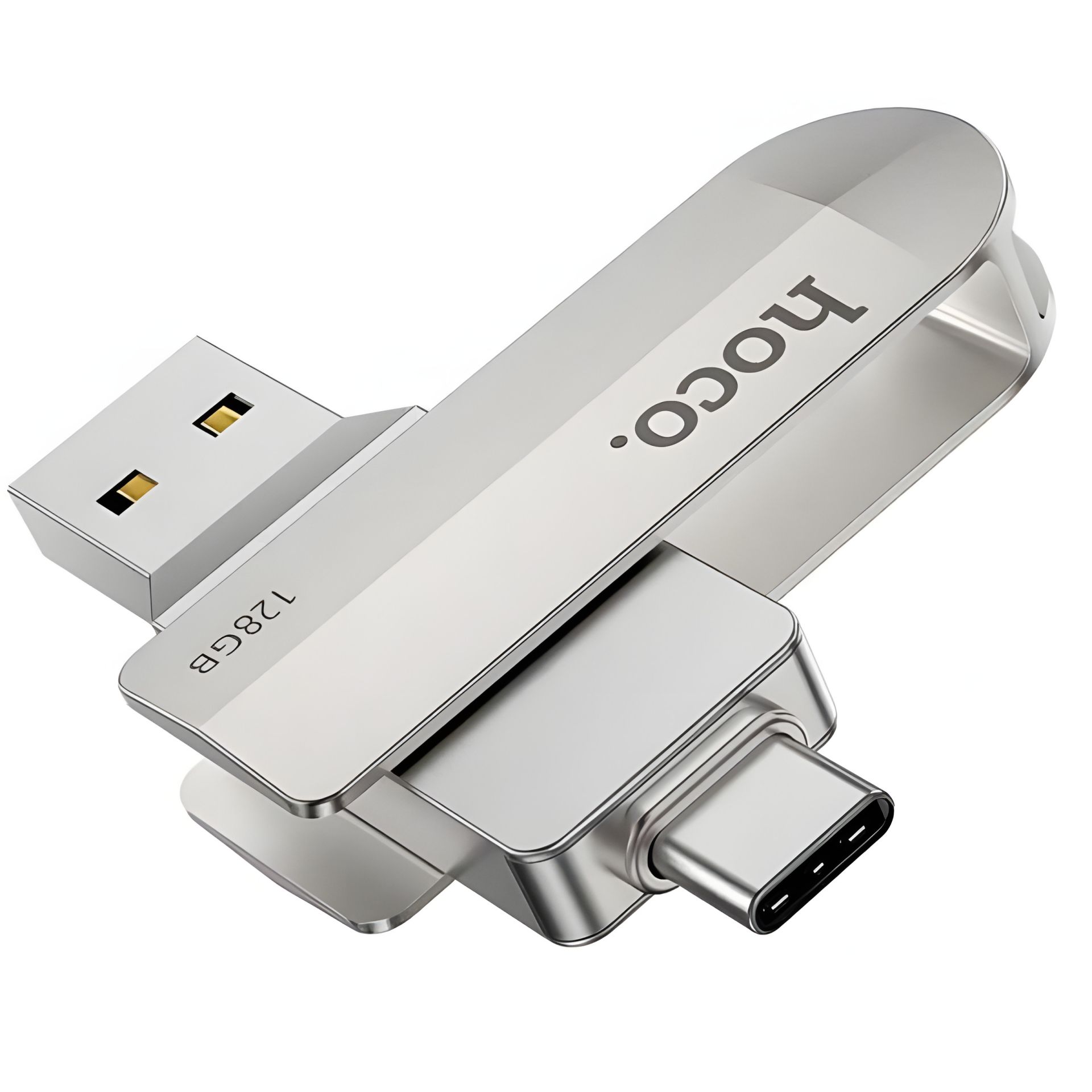 USB накопитель Type-C/ USB3.0 128GB Hoco UD10 Wise стальной USB накопитель Type-C/ USB3.0 128GB Hoco UD10 Wise стальной