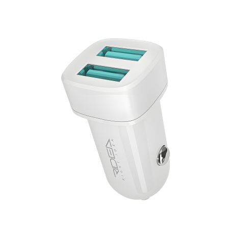 Ridea RCC-21012 Grand 2USB 2.4A Автозарядка, біла