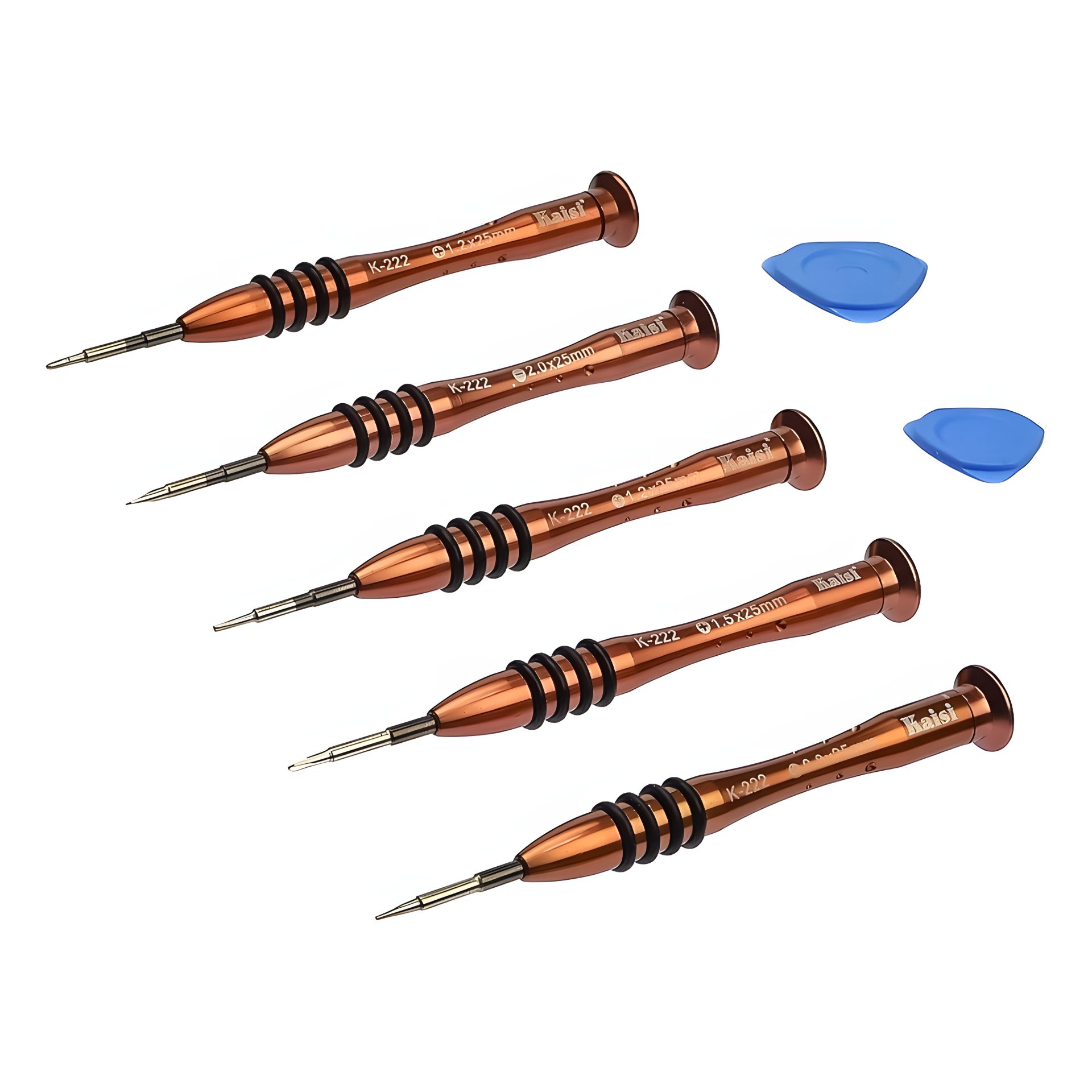 Інструментів Набір Kaisi K-5222 (викрутки: *0.8, *1.2, +1.2, +1.5, -2.0; 2 медіатори) Інструментів Набір Kaisi K-5222 (викрутки: *0.8, *1.2, +1.2, +1.5, -2.0; 2 медіатори)