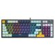 Клавіатура Fantech ATOM81 MK875V2, ігрова, Red Switch, RGB, USB, Navy