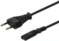 Кабель питания 220V 150cm Black EU C7 to 2pin European IEC Figure 8 AC Power Cable For XBOX PS4 та ін.