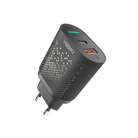 Зарядний Пристрій Yoki Led Series YK-20PD 20W Чорний, мережевий