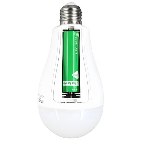 Резервна LED лампа 20W з акумулятором (E27/20W/3W від АКБ/2*18650/up4 Hours/6800K/CC160mA) AP-2916