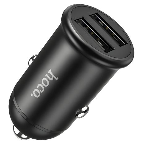 Hoco Автомобільний зарядний пристрій Z30 | 2 USB, 3.1A | чорний