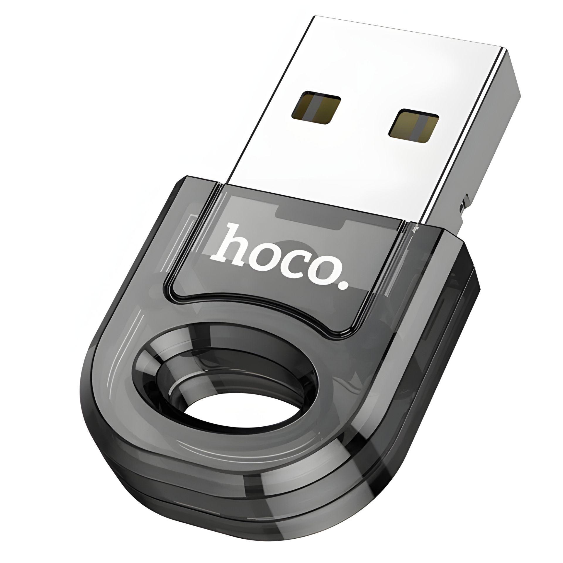 Hoco UA28 USB to Bluetooth 5.1 адаптер перехідник прозорий чорний Hoco UA28 USB to Bluetooth 5.1 адаптер перехідник прозорий чорний