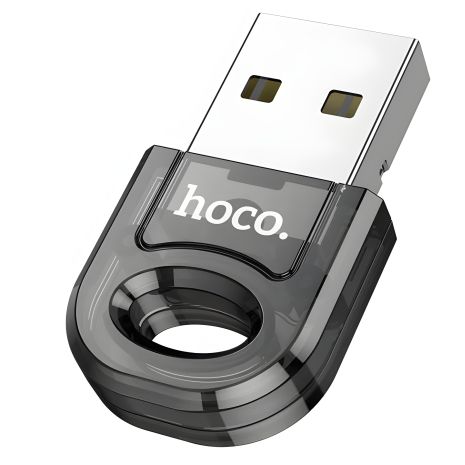 Перехідник адаптер Hoco UA28 USB to Bluetooth 5.1, прозорий чорний