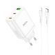 Зарядное устройство Hoco N33 белое 35W PD Type-C + Type-C to Lightning кабель Зарядное устройство Hoco N33 белое 35W PD Type-C + Type-C to Lightning кабель