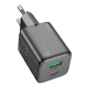 Мережевий зарядний пристрій Hoco |N41 20W, 3A, USB/Type-C, PD, QC| black