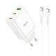 Hoco N33 белое 35W PD зарядное устройство + Type-C to Type-C кабель