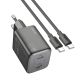 Hoco N42 черное 45W PD зарядное устройство + Type-C to Type-C кабель
