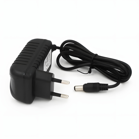 Блок живлення/Адаптер AC-DC 12V 2A 5.5x2.5(2.1)mm | Чорний | Для ДБЖ, тюнера, камери, ресивера та пристроїв із DC 12V до 2A