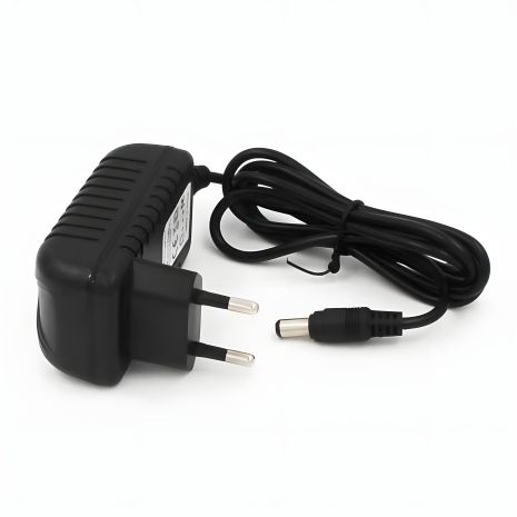 Блок живлення/Адаптер AC-DC 12V 2A 5.5x2.5(2.1)mm | Чорний | Для ДБЖ, тюнера, камери, ресивера та пристроїв із DC 12V до 2A