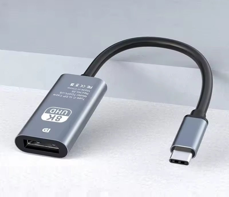 Адаптер Thunderbolt (Type-C) до DisplayPort (DP F) 4K 144Hz HDR (2K 240Hz, 8K 60Hz) 0.2m (20cm), перехідник, метал, ПВХ, black-grey ATCMDPFMP2860K Адаптер Thunderbolt (Type-C) до DisplayPort (DP F) 4K 144Hz HDR (2K 240Hz, 8K 60Hz) 0.2m (20cm), перехідник, метал, ПВХ, black-grey ATCMDPFMP2860K